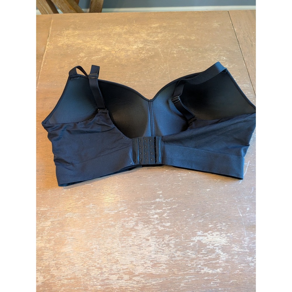 Truekind Daily Comfort Wireless Bra Black Plus Size 4XL Seamless Adjustable - Picture 3 of 5